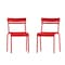 Flash Furniture Red All-Weather Armless Steel Dining Chair, 2PK 2-XU-CH-10318-RED-GG - alternate 7